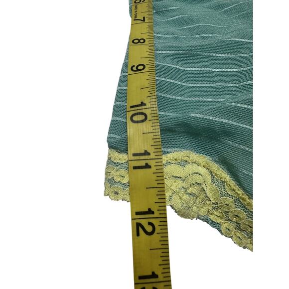 Donna L'oren Blue/Yellow Mesh Corset Tank 36C - Picture 3 of 8